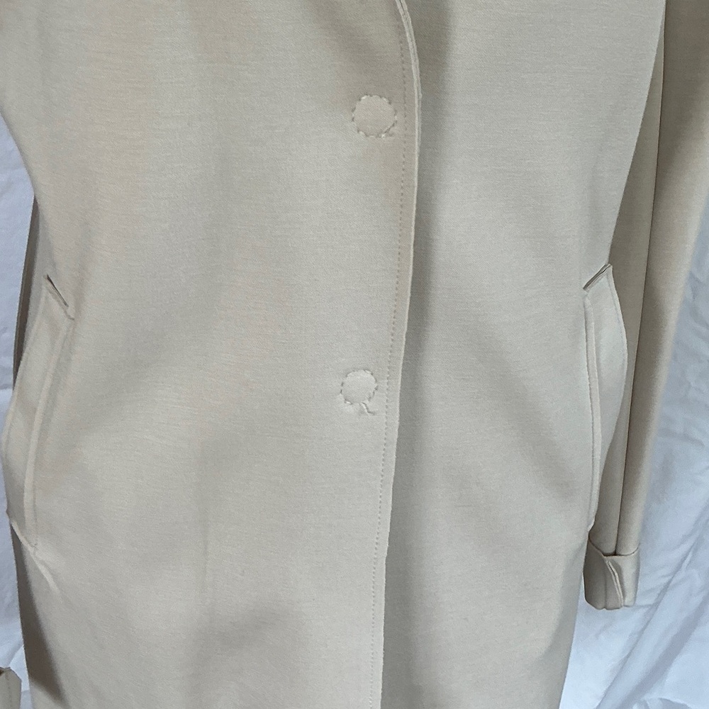 Carolina Belle Light Cream Tailored Trench Coat - Picture 5 of 14
